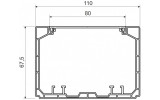 Кабельный канал парапетный ПВХ 110×65 мм PK белый, KOPOS изображение 3 (габаритные размеры)