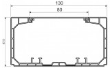 Кабельный канал парапетный ПВХ 130×65 мм PK белый, KOPOS изображение 2 (габаритные размеры)