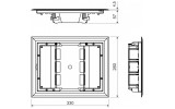 Рамка коробки KOPOBOX 57 для підлоги товщиною 57-75 мм темно-сіра, KOPOS зображення 2 (габаритні розміри)