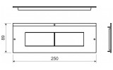 Рамка для 4-х модульных приборов QUADRO к коробке напольной KOPOBOX 80 темно-серая, KOPOS изображение 2 (габаритные размеры)