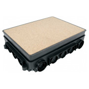 Коробка універсальна KOPOBOX 80 250×332 мм для монолітної підлоги 80-95 мм чорна, KOPOS міні-фото