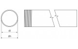 Труба стальная оцинкованная с муфтой и резьбой P21 Dвнеш=28,3мм Dвнутр=25,7мм (длина 3 м), KOPOS изображение 2 (габаритные размеры)