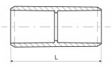 Муфта соединительная ПВХ для труб ∅20 мм черная, KOPOS изображение 2 (габаритные размеры)