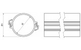 Труба разборная однослойная ПВД для подземной прокладки кабеля KOPOHALF ∅110 мм (длина 3 м) красная, KOPOS изображение 2 (габаритные размеры)