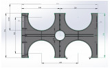 Розпірка дистанційна 2-кратна для труб KOPOFLEX та KOPODUR ∅160 мм, KOPOS зображення 2 (габаритні розміри)