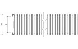 Труба гофрированная ПВХ (стойкая к УФ) с протяжкой ∅32 мм 320Н/5см черная (бухта 25 м), KOPOS изображение 2 (габаритные размеры)