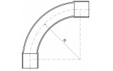 Коліно ПВХ для труб ∅16 мм світло-сіре, KOPOS зображення 2 (габаритні розміри)