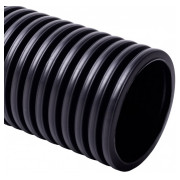 Труба гофрированная тяжелая двухслойная ПВД KOPODUR с муфтой ∅63 мм (длина 6 м) черная, KOPOS мини-фото