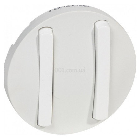 Лицьова панель подвійного вимикача (Slim) Celiane біла, Legrand (065002) фото