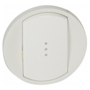 Лицевая панель одинарного выключателя с подсветкой Celiane белая, Legrand мини-фото