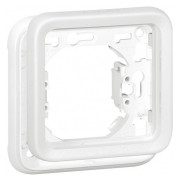Супорт з антибактеріальною рамкою 1-місний Plexo IP55 білий, Legrand міні-фото