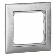 Рамка 1-постовая универсальная Valena алюминий модерн, Legrand мини-фото