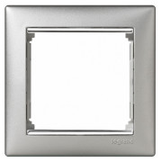 Рамка 1-постовая универсальная Valena алюминий/серебро, Legrand мини-фото