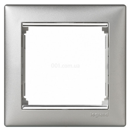 Рамка 1-постовая универсальная Valena алюминий/серебро, Legrand (770351) фото