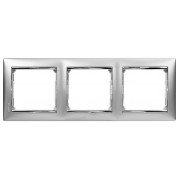 Рамка 3-постова універсальна Valena алюміній/срібло, Legrand міні-фото
