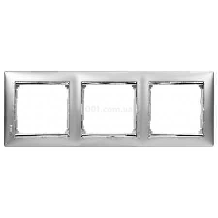 Рамка 3-постова універсальна Valena алюміній/срібло, Legrand (770353) фото