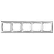 Рамка 5-постова універсальна Valena алюміній/срібло, Legrand міні-фото