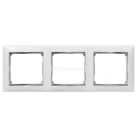 Рамка 3-постова універсальна Valena біла/срібло, Legrand (770493) фото