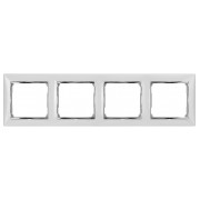 Рамка 4-постова універсальна Valena біла/срібло, Legrand міні-фото