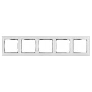 Рамка 5-постова універсальна Valena біла/срібло, Legrand міні-фото