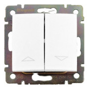 Выключатель двухклавишный для жалюзи с механической блокировкой Valena белый, Legrand мини-фото