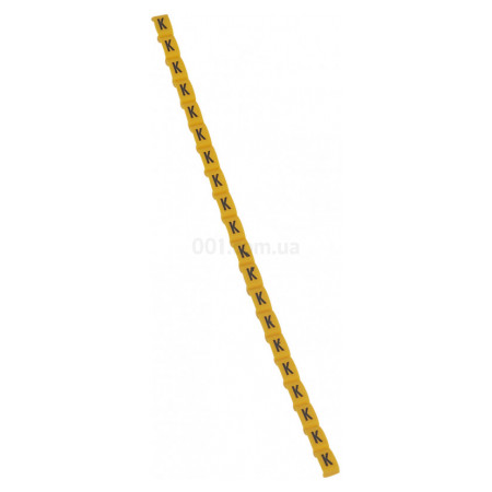 Маркер кабельный "K" Duplix желтый, Legrand (038420) фото