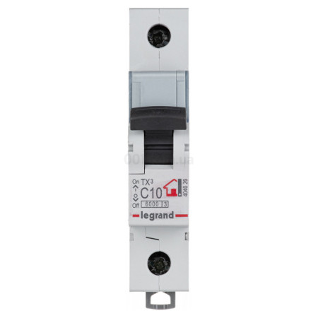 Автоматичний вимикач TX3 1P 10А хар-ка C 6кА, Legrand (404026) фото