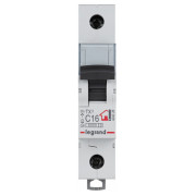 Автоматичний вимикач TX3 1P 16А хар-ка C 6кА, Legrand міні-фото