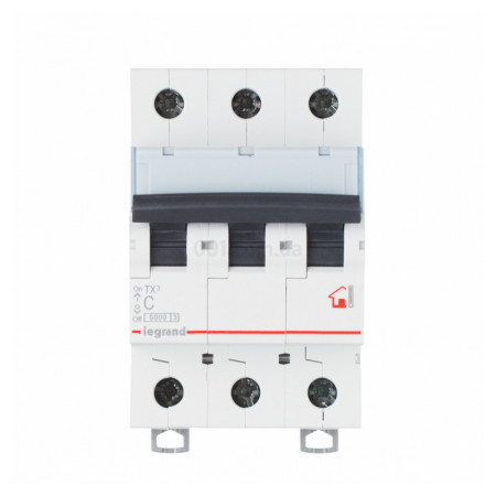 Автоматичний вимикач TX3 3P 6А хар-ка C 6кА, Legrand (404053) фото