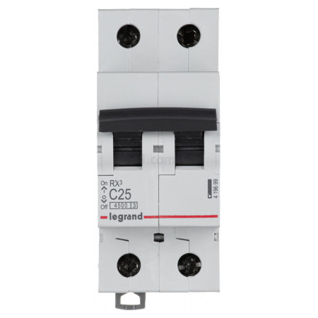 Автоматичний вимикач RX3 2P 25А хар-ка C 4,5кА, Legrand (419699) фото