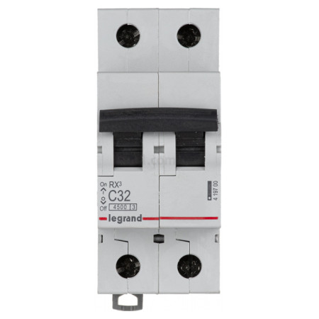 Автоматический выключатель RX3 2P 32А хар-ка C 4,5кА, Legrand (419700) фото