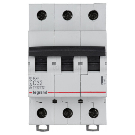 Автоматичний вимикач RX3 3P 32А хар-ка C 4,5кА, Legrand (419711) фото