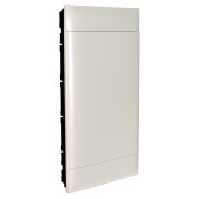 Корпус пластиковый встраиваемый Practibox S 4×12 белая дверь PE+N (для бетонных и кирпичных стен), Legrand мини-фото