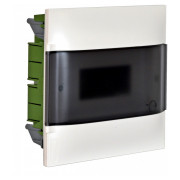 Корпус пластиковий вбудовуваний Practibox S 1×12 димчасті двері PE+N (для бетонних та цегляних стін), Legrand міні-фото