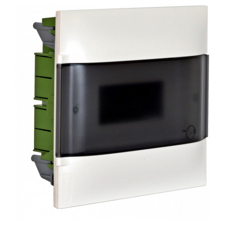 Корпус пластиковий вбудовуваний Practibox S 1×12 димчасті двері PE+N (для бетонних та цегляних стін), Legrand (135151) фото