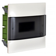 Корпус пластиковый встраиваемый Practibox S 1×12 дымчатая дверь PE+N (для гипсокартонных стен), Legrand мини-фото