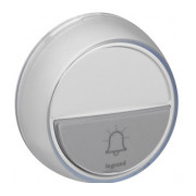 Кнопка дверного звонка на батарейке КОМФОРТ IP44 белая, Legrand мини-фото