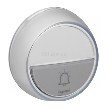 Кнопка дверного дзвінка на батарейці КОМФОРТ IP44 біла, Legrand (094278) фото