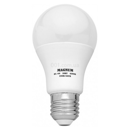 Светодиодная (LED) лампа BL60 10Вт 4100K 220В E27, Magnum (90020570) фото