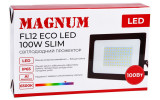 Прожектор светодиодный 100Вт черный 6500К IP65 slim FL12 ECO LED, Magnum изображение 5 (упаковка)