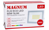 Прожектор світлодіодний 50Вт білий 6500К IP65 slim FL12 ECO LED, Magnum зображення 5 (упаковка)