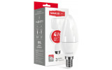 Упаковка светодиодной лампы MAXUS 1-LED-5311 C37 CL-F 4W 3000K E14 изображение