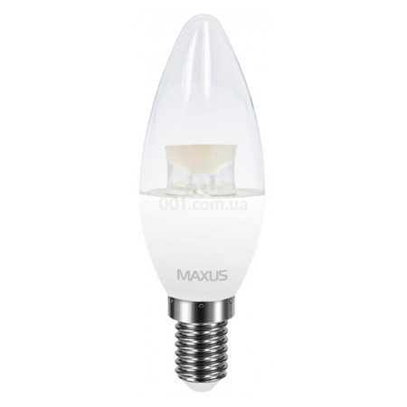 Світлодіодна лампа 1-LED-5313 C37 CL-C 4Вт 3000K E14, MAXUS LED фото