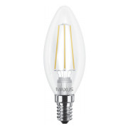 Світлодіодна лампа 1-LED-537-01 C37 FM-C (філамент) 4Вт 3000K E14, MAXUS LED міні-фото