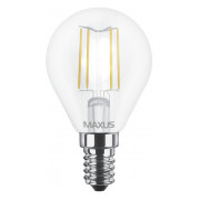 Світлодіодна лампа 1-LED-547-01 G45 FM (філамент) 4Вт 3000K E14, MAXUS LED міні-фото