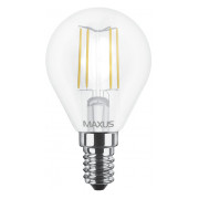 Светодиодная лампа 1-LED-547 G45 (филамент) 4Вт 3000K E14, MAXUS LED Светодиодная лампа 1-LED-547 G45 (филамент) 4Вт 3000K E14, MAXUS LED мини-фото
