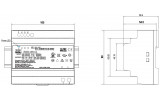 Блок питания HDR-150-24 150Вт AC230В/DC24В, MEAN WELL изображение 2 (габаритные размеры)