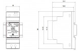 Блок питания HDR-30-12 24Вт AC230В/DC12В, MEAN WELL изображение 2 (габаритные размеры)