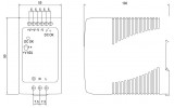 Блок живлення MDR-100-12 90Вт AC230В/DC12В, MEAN WELL зображення 2 (габаритні розміри)