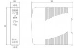 Блок живлення MDR-20-12 20Вт AC230В/DC12В, MEAN WELL зображення 2 (габаритні розміри)